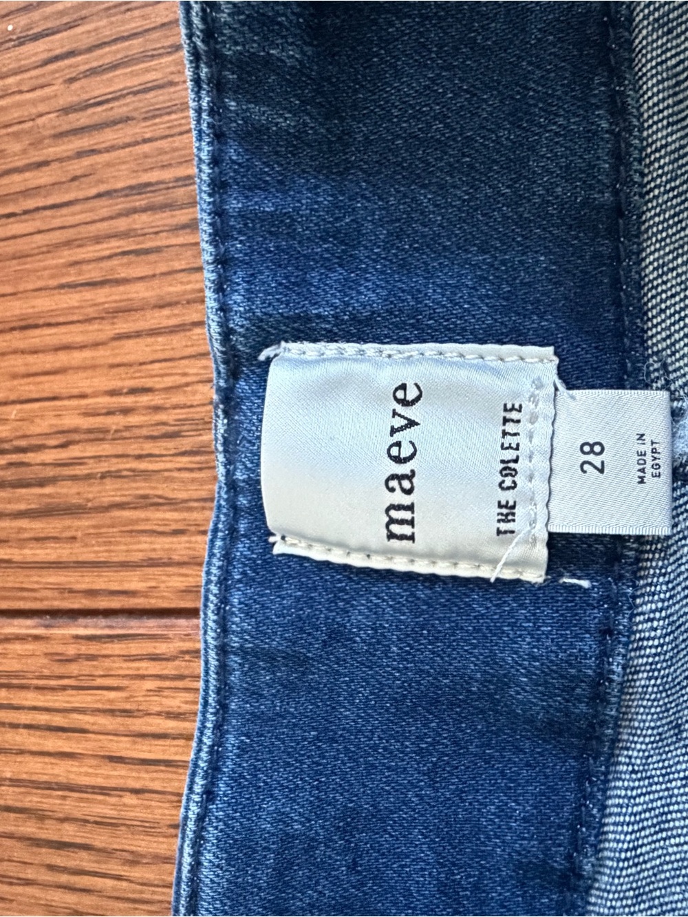 Maeve High-Rise Wide-Leg Cropped Jeans in Deep Blue - Picture 4 of 5